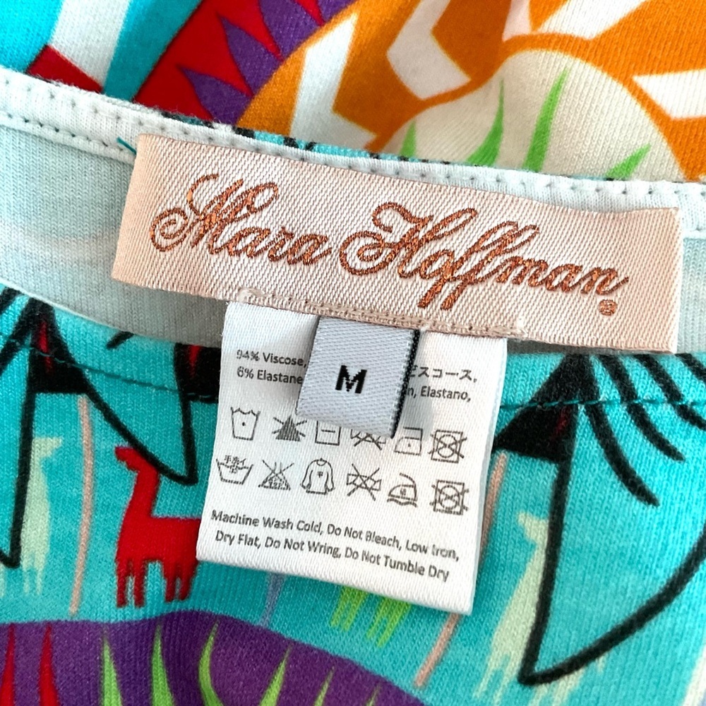 Mara Hoffman Bodycon Mini Dress Medium Multicolor Boho Festival Sleeveless - Picture 2 of 7